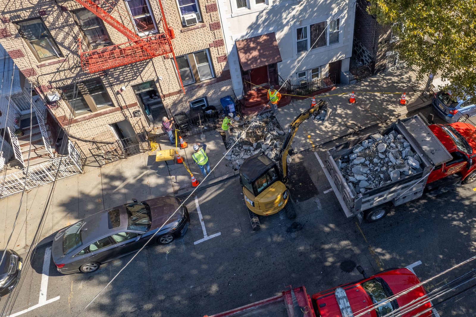 Aerial coverage from the production day